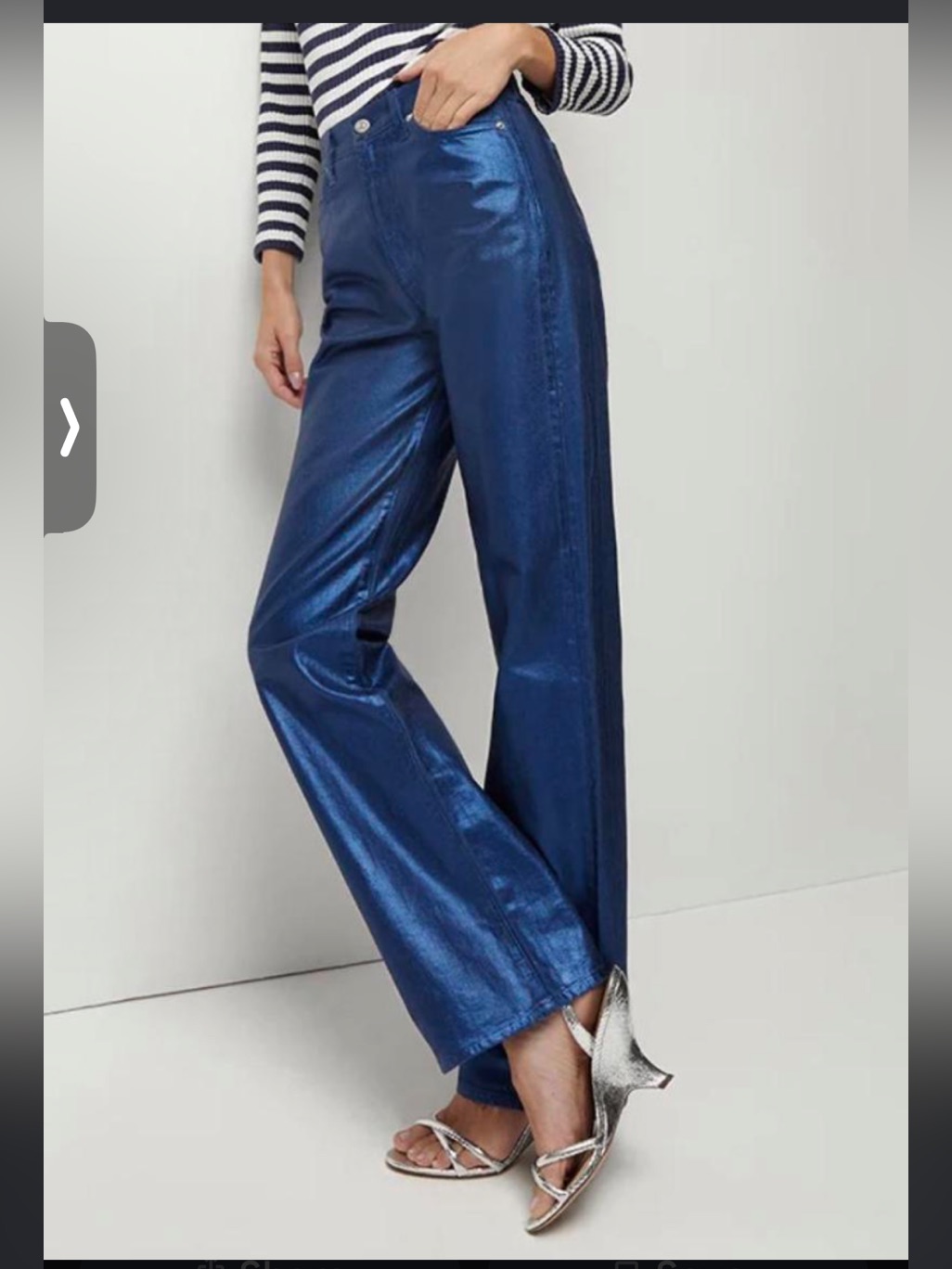 Veronica Beard Jeans Dylan Straight Metallic